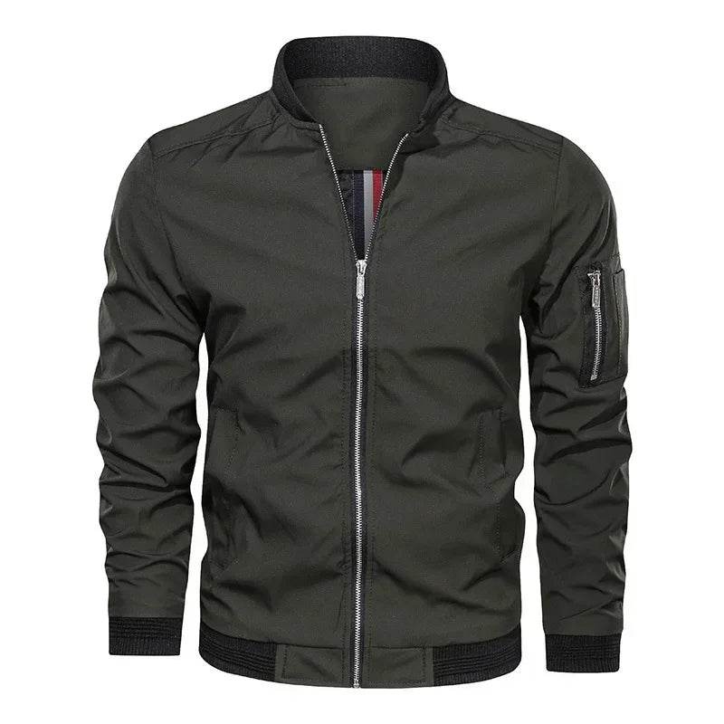 BTQWFD Men's Lightweight Bomber Jacket - Casual Windbreaker with Pockets - Buy Center
