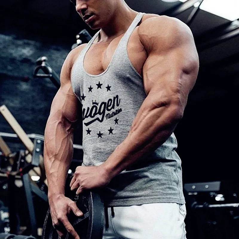 VANQUISH FITNESS Men's Cotton Sports Tank Top - Sleeveless Gym Vest - Buy Center