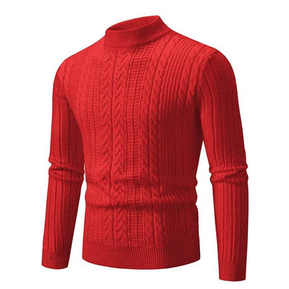 2023 Men's Winter Sweaters - Solid O-Neck Knitted Pullover, Warm & Slim Fit - Buy Center
