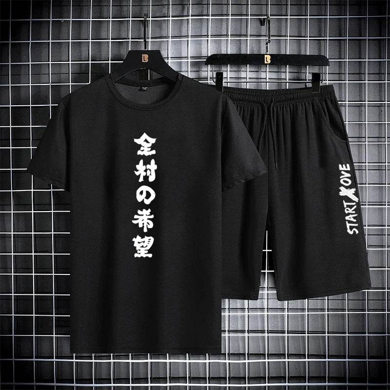 XMSFTD 2024 Summer Quick-Drying Men's Tracksuit - T-Shirt & Shorts Set - Buy Center