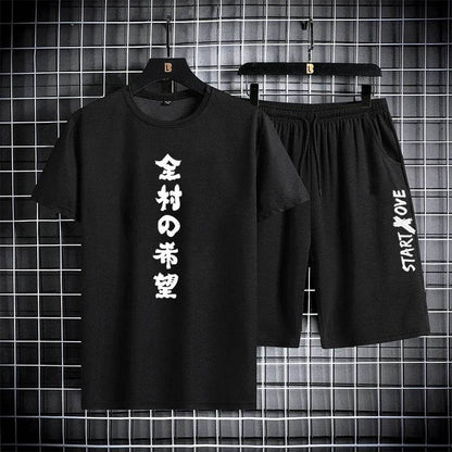 XMSFTD 2024 Summer Quick-Drying Men's Tracksuit - T-Shirt & Shorts Set - Buy Center