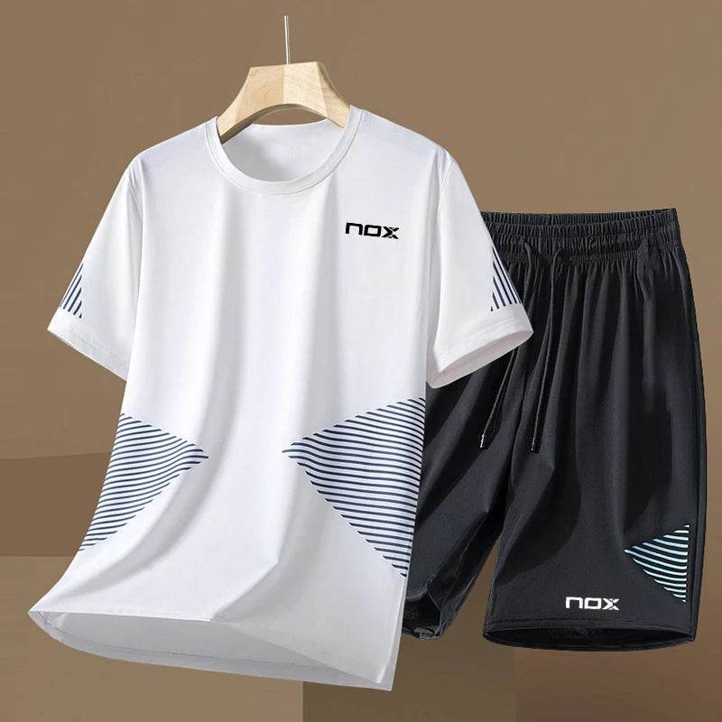 2024 Men's Tennis Sportswear Set - Short Sleeve Round Neck T-shirt - Buy Center