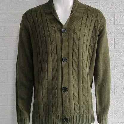 Kalenmos Men’s V-Neck Loose Sweater - Cozy Casual Cardigan for Autumn - Buy Center