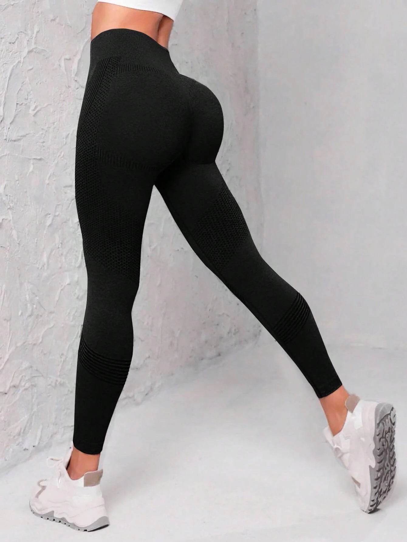 Seamless Wide Waistband Sports Leggings - Women’s Full Length Yoga Fit - Buy Center