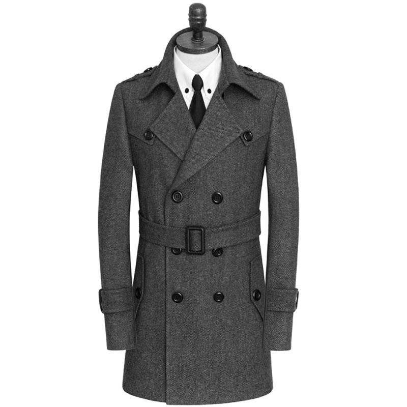 Buycenter Plus Size Wool Cashmere Coat - Stylish Autumn/Winter Trench - Buy Center