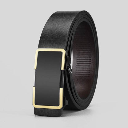 Men's Automatic Buckle Belt - Trendy Two-Layer Cowhide for Casual Style - Buy Center