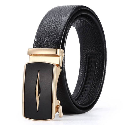 Men's Automatic Leather Buckle Belt - Premium Stylish Business Accessory - Buy Center