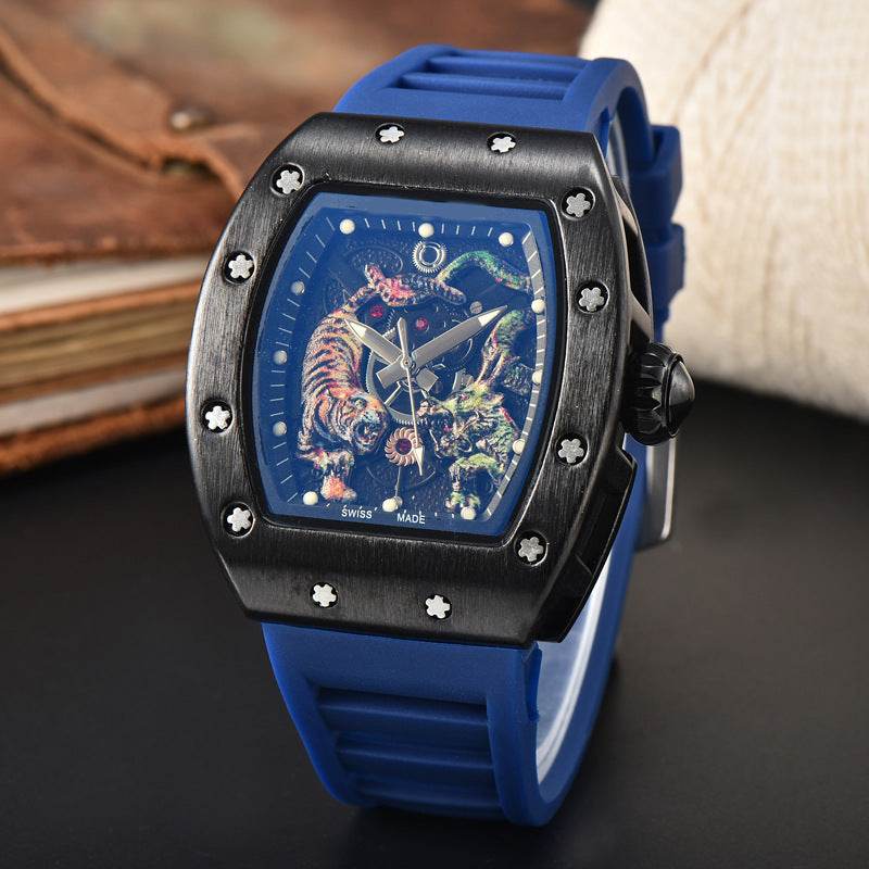 Buy Center Dragon Tiger Quartz Watch - Stylish Alloy Male Timepiece - Buy Center