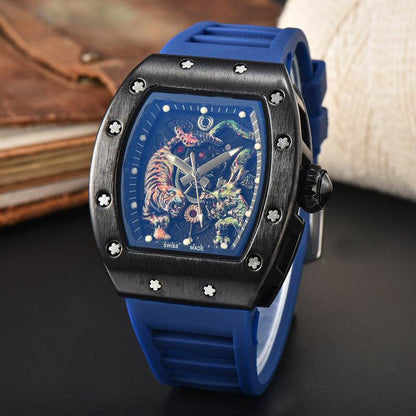 Buy Center Dragon Tiger Quartz Watch - Stylish Alloy Male Timepiece - Buy Center