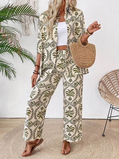 Women's Spring Summer Vacation Two-Piece Set - Tropical Style - Buy Center
