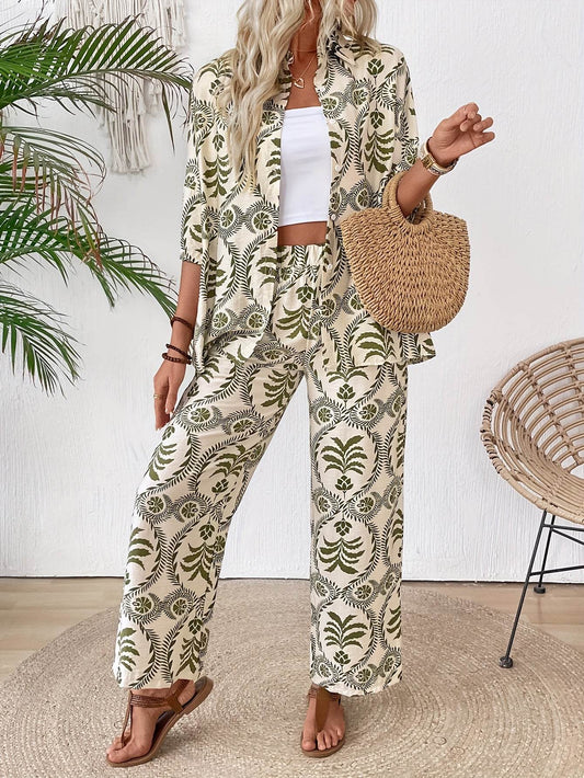 Women's Spring Summer Vacation Two-Piece Set - Tropical Style - Buy Center