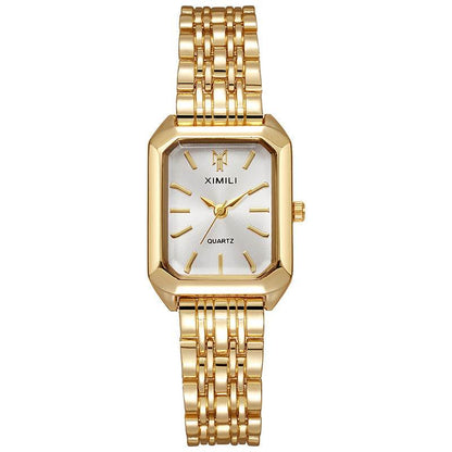 Elegant Women's Dress Watch - Square Steel Strap in Stylish Colors - Buy Center