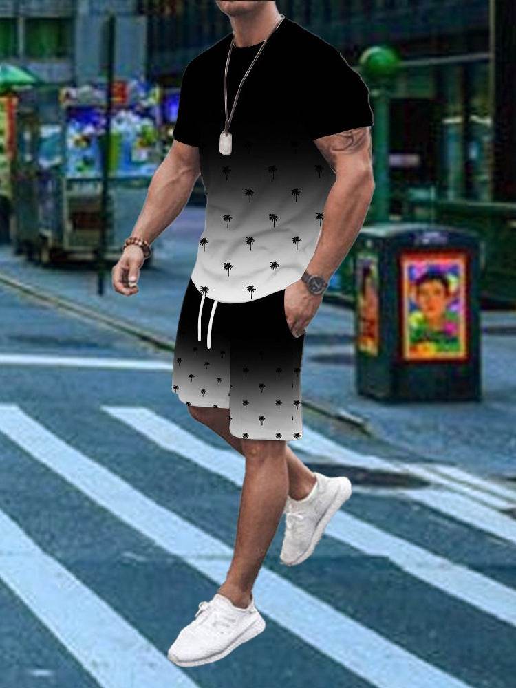 3D Digital Thermal Transfer Men's T-Shirt Suit - Stylish Casual & Sports Fit - Buy Center