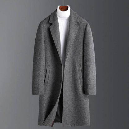 Korean Style Woolen Coat for Winter - Thick Velvet & Casual Elegance - Buy Center