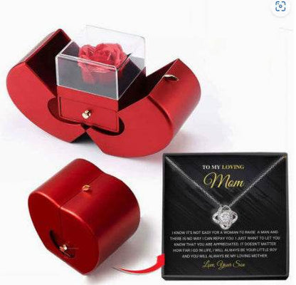 Niche Mother's Day Heart Pendant Necklace - Apple Box Gift Set - Buy Center