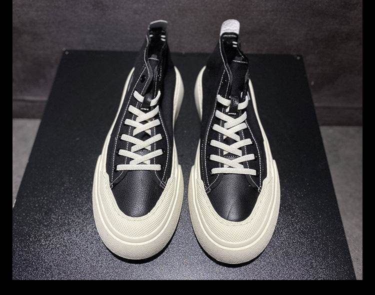 Men's Breathable Casual Sneakers - Stylish Lace-Up Vulcanize Shoes - Buy Center