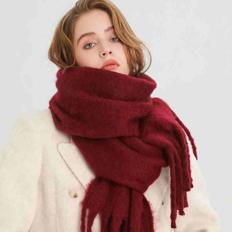 Women's Cashmere Winter Scarf - Soft Terylene Wrap for Cold Weather Style - Buy Center