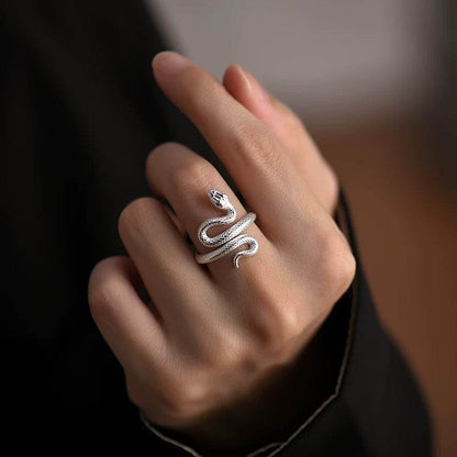 Elegant Real Gold Plated Snake Zircon Ring - Stylish Jewelry Accessory - Buy Center