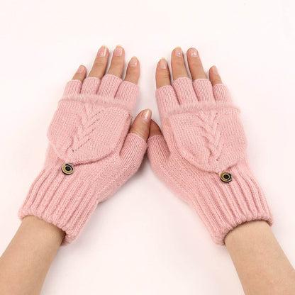 Women's Touchscreen-Friendly Wool Fingerless Gloves - Chic & Warm Winter Style - Buy Center