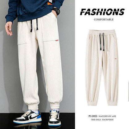 Men's Plus-Size Corduroy Casual Pants - Loose Wide Leg for Autumn Style - Buy Center