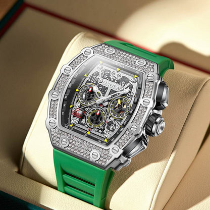 Buycenter Multi-functional Mechanical Watch - Full Diamond Fashion Style - Buy Center