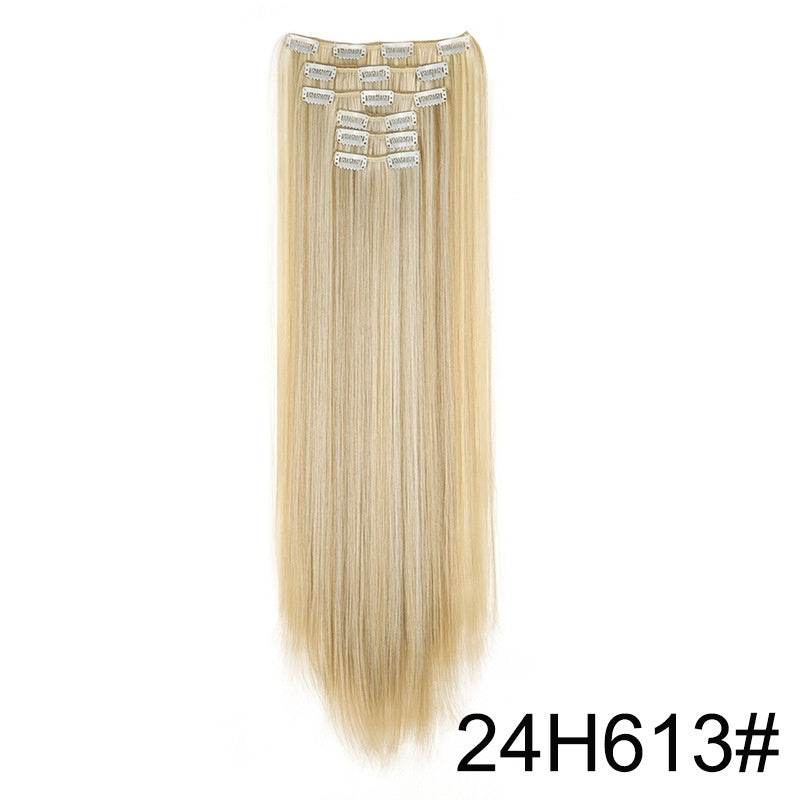 Durable Long Straight Wig Extensions Set - 6-Piece Human Hair Collection - Buy Center
