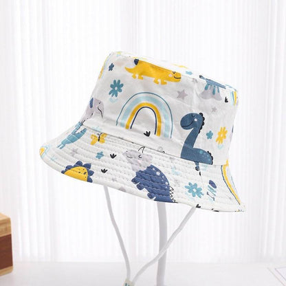 Cute Children's Printed Sunscreen Hat - Stylish Cotton Fedora for UV Protection - Buy Center