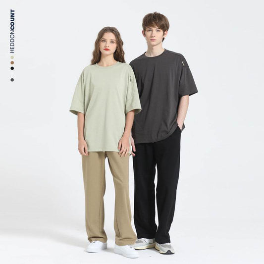 Men's Pure Cotton Short Sleeve T-Shirt - Solid Color, Japanese Style - Buy Center