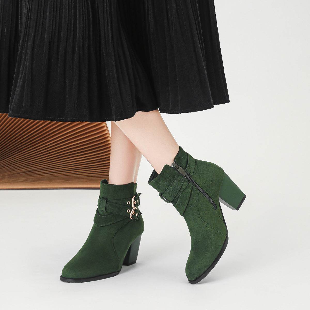 Stylish Women's Suede Ankle Boots - Comfortable & Elegant Fashion 2025 - Buy Center