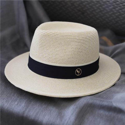 Buycenter Men's Sun-proof Beach Straw Hat - Stylish Sunshade Topper - Buy Center