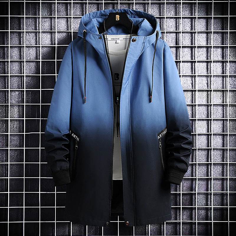 Trendy Men's Hooded Trench Coat - Stylish Spring Autumn Parka 10XL Size - Buy Center