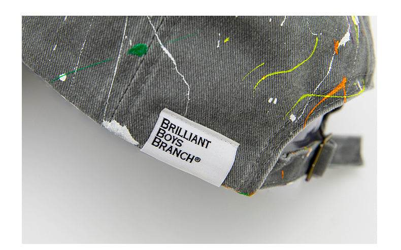 Buycenter Adjustable Hand-Splashed Baseball Cap - Curved Wide Brim - Buy Center