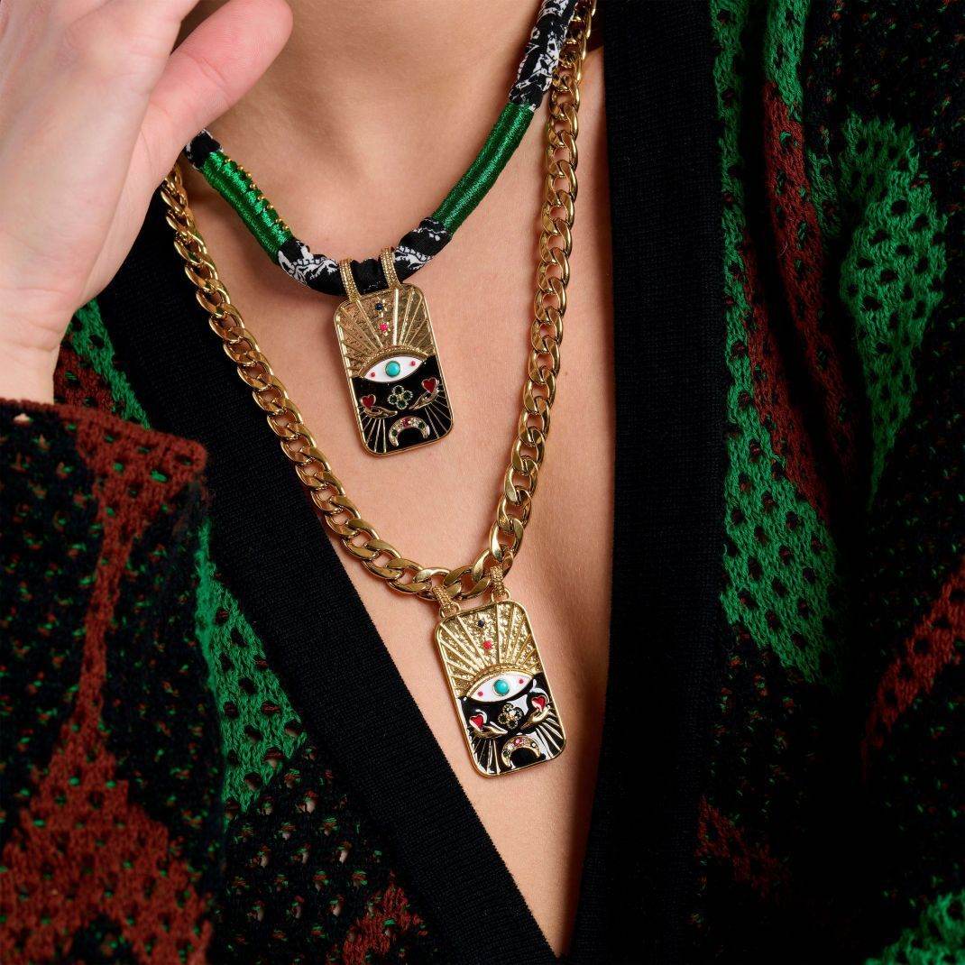 Color Chain Bracelet & Sweater Chain Set - Retro Style for Trendy Women - Buy Center