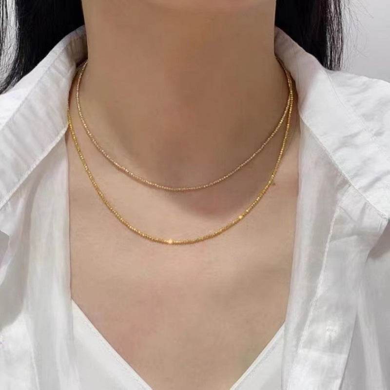 18K Gold Bungee Wave Chain Necklace - Trendy Elegance for Modern Style - Buy Center