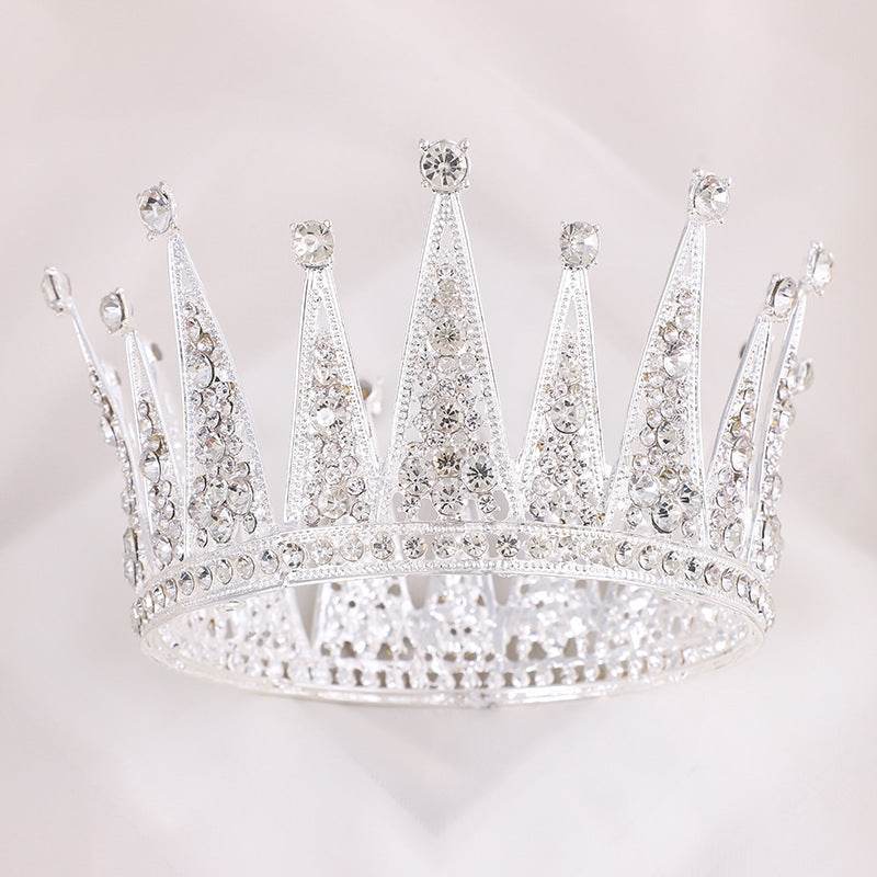 Alloy Retro Round Bridal Crown - Elegant Wedding Hair Jewelry 2025 - Buy Center