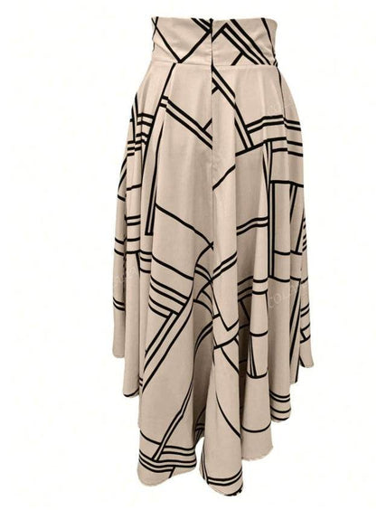 Buycenter Women's Solid Color Slit Skirt - Casual Lace Zipper Design - Buy Center