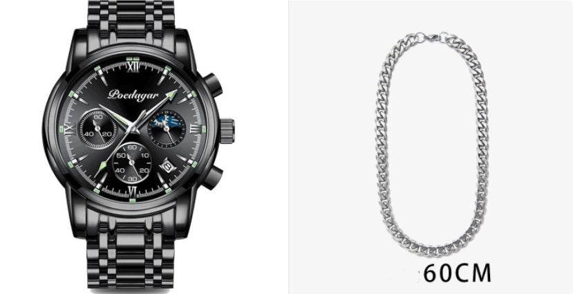 Multifunctional Men's Waterproof Watch - Luminous Quartz Style from Buycenter - Buy Center