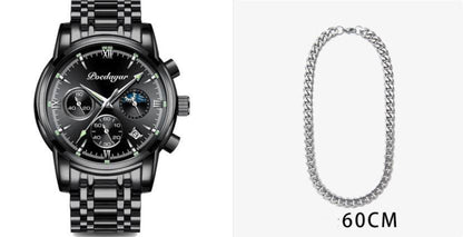 Multifunctional Men's Waterproof Watch - Luminous Quartz Style from Buycenter - Buy Center