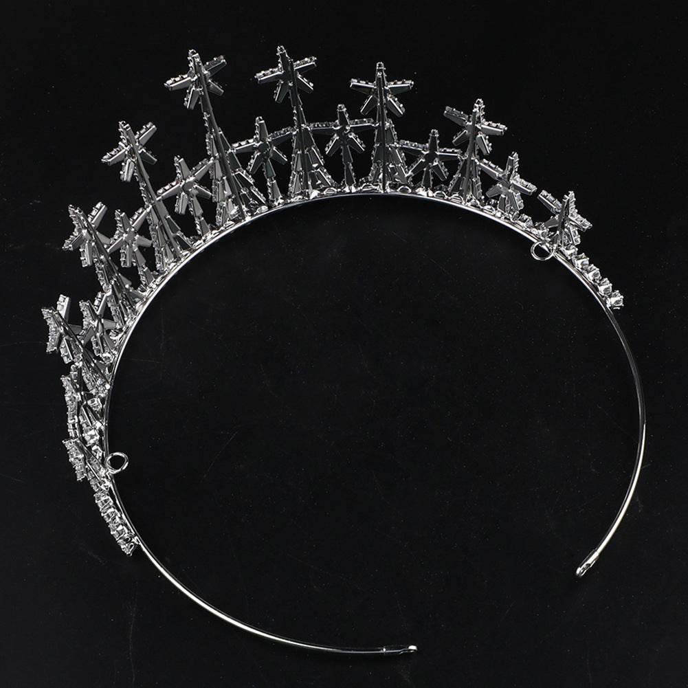 Elegant Zircon Bridal Crown - Luxury Wedding Hair Jewelry, 2025 Style - Buy Center