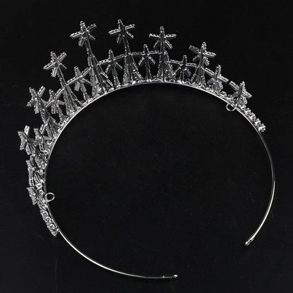 Elegant Zircon Bridal Crown - Luxury Wedding Hair Jewelry, 2025 Style - Buy Center