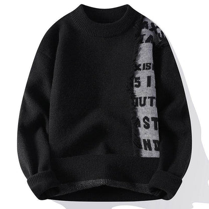 Men's Casual Pullover Sweater - All-Season Style in White, Black, Green - Buy Center