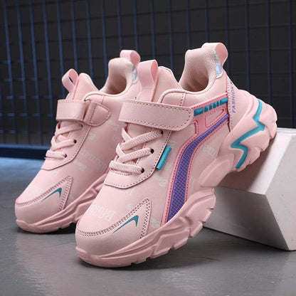 Waterproof Leather Girls Sneakers - Breathable, Non-Slip Design for Kids - Buy Center