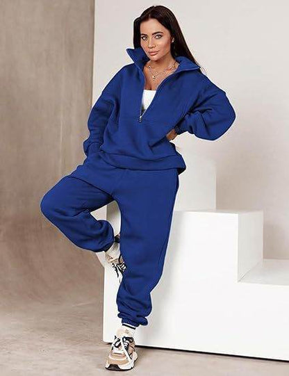 Buycenter Long Sleeve Half Zip Hoodie - Fleece-Lined Sports Cardigan - Buy Center