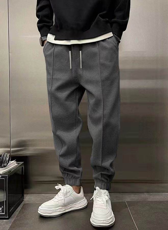Thicken Loose Fit Ankle-Tied Sweatpants - Trendy Styles 2025 - Buy Center