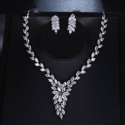 Buy Center Simple Crystal Necklace Set - Fashion Jewelry for Women - Buy Center