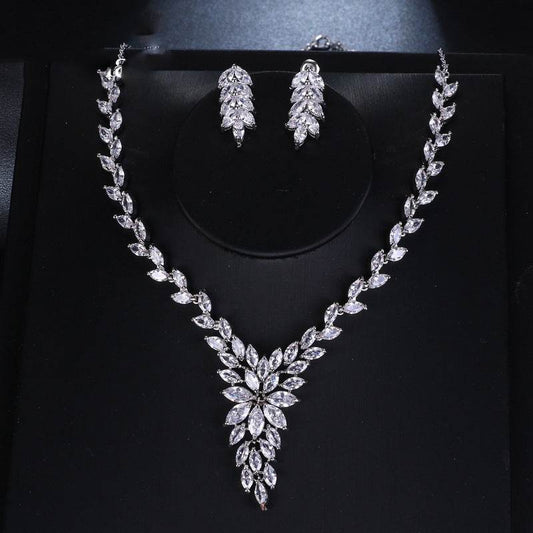 Buy Center Simple Crystal Necklace Set - Fashion Jewelry for Women - Buy Center