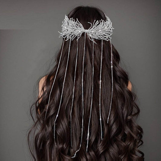 Extra Long Tassel Headband - Elegant Starry Hair Jewelry for Weddings - Buy Center