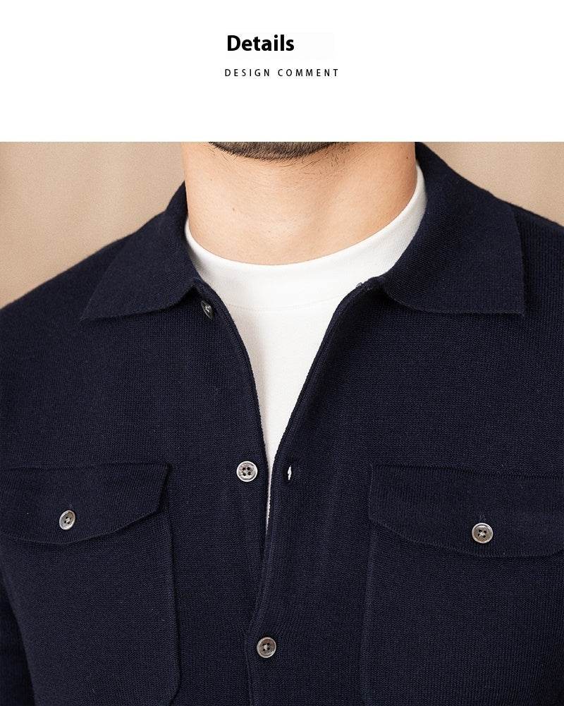 Trendy Solid Color Sweater Coat for Men - Stylish, Cozy & Modern - Buy Center