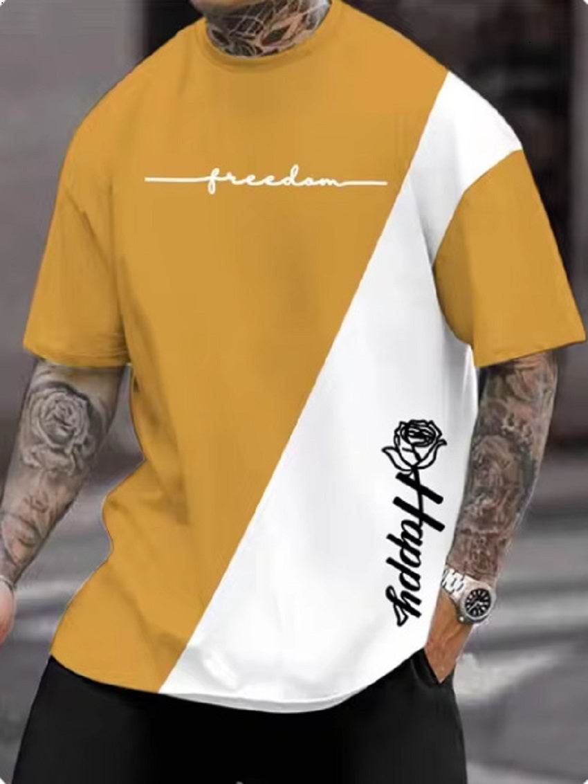 Buycenter Men's Casual 3D Digital Print Short Sleeve Shirt - Size XXS to 6XL - Buy Center