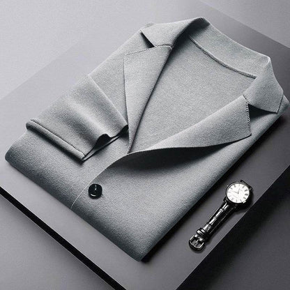 Buycenter Men's Slim Fit Knitted Cardigan - Stylish Long Sleeve Coat 2025 - Buy Center